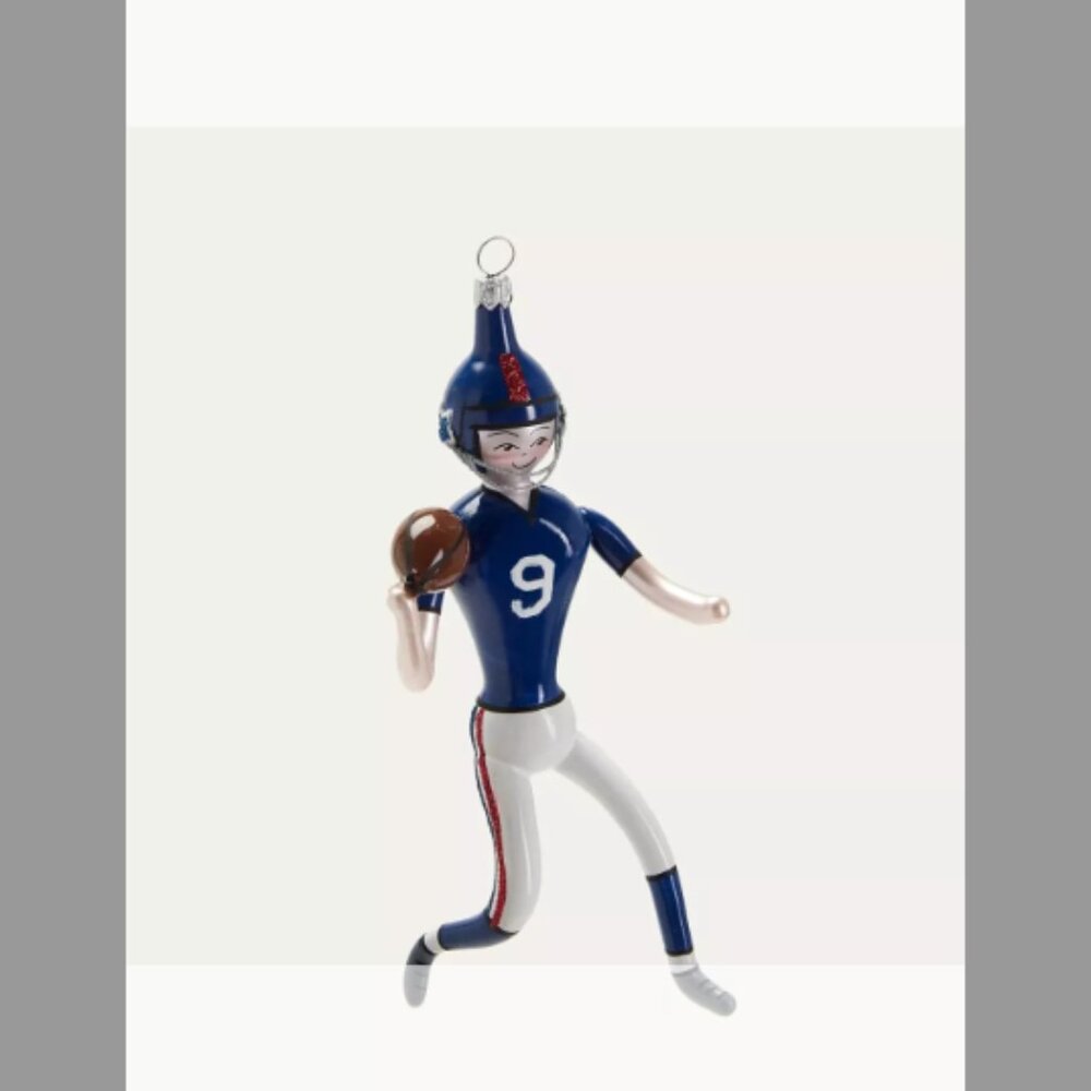 De Carlini NWT Football Player Ornament